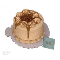 کیک کارامل و پرک بادام