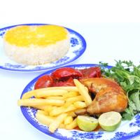 خوراک مرغ سرخ شده