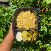 نیمرو تن ماهی با پنیر گودا