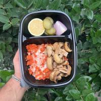 املت قارچ با پنیر پیتزا