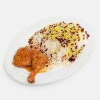 زرشک پلو با مرغ سس پز