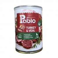 کنسرو گربه پابلو نچرال طعم بوقلمون و گوساله ۴۰۰ گرم