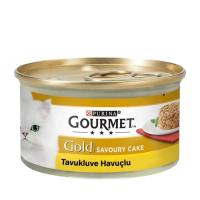 کنسرو گربه گورمت مدل savoury cake طعم مرغ و هویج ۸۵ گرم