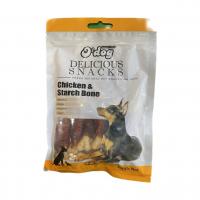 تشویقی سگ odog مدل chicken & strach bone وزن ۱۰۰ گرم