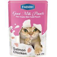 پوچ گربه فنبی مدل چانکی طعم مرغ و سالمون در شیر بز ۸۵ گرم