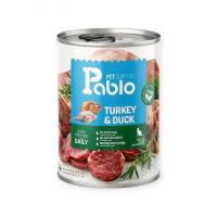 کنسرو گربه بالغ پابلو مدل نچرال طعم بوقلمون و اردک ۴۰۰ گرم