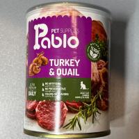 کنسرو گربه بالغ پابلو مدل نچرال طعم بوقلمون و قرقاول ۴۰۰ گرم