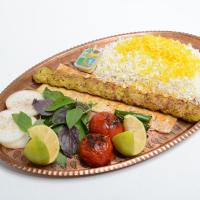 چلو کوبیده مرغ یک سیخ اقتصادی