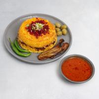 ته چین مرغ و بادمجان