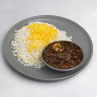 چلو قورمه سبزی خودمونی