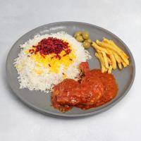 زرشک پلو با مرغ (ران)