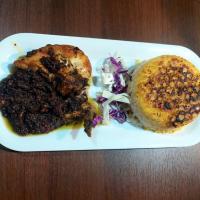 چلو مرغ شکم پر