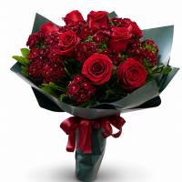 دسته گل رز اطلس