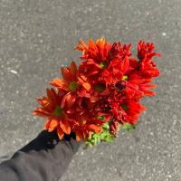 دسته گل داوودی حنایی