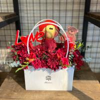 بگ کلاسیک سفید قرمز عروسکی