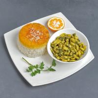 چلو خورشت باقالا قاتق