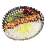 چلو جوجه کباب سینه زعفرانی بدون دورچین