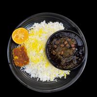 چلو خورشت قورمه سبزی