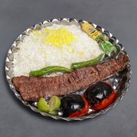 چلو کباب برگ گوسفندی بدون دورچین