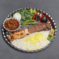 چلو کباب بختیاری با دورچین
