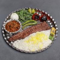چلو کباب برگ گوسفندی با دورچین