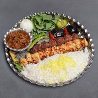 چلو کباب وزیری با دورچین