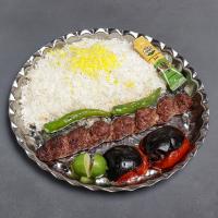  چلو کوبیده مخصوص بدون دورچین یک سیخ