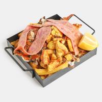 سیب زمینی سرخ شده با فیله مرغ