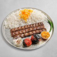 چلو کباب سه سیخ