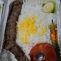 چلو کباب کوبیده معمولی