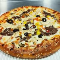 پیتزا اسپشیال کارنه آمریکایی یک نفره (24 سانتی متری)