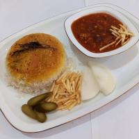 چلو خورشت قیمه سیب زمینی