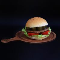 همبرگر دست ساز ساده (نان گرد)