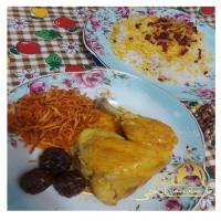 چلو مرغ با هویج