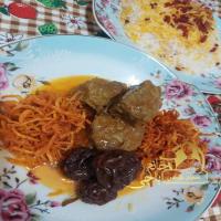 چلو خورشت هویچ با گوشت