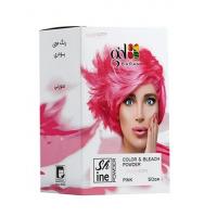 پودر دکلره رنگی گلباران رنگ صورتی