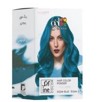 پودر دکلره رنگی گلباران رنگ آبی اقیانوسی