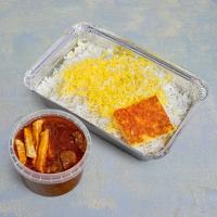 چلو خورشت قیمه سیب زمینی