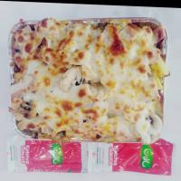 سیب زمینی با قارچ و پنیر و ژامبون