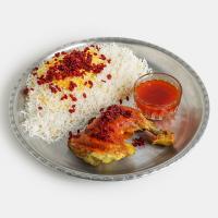 زرشک پلو با مرغ سس پز