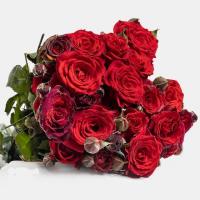 دسته گل رز مینیاتوری قرمز
