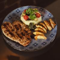 استیک سینه مرغ گریل شده