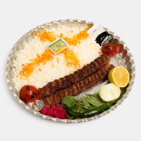 چلو کباب کوبیده گوساله