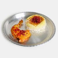 زرشک پلو با مرغ سس پز شده