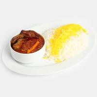 چلو خورشت قیمه بادمجان