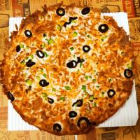 پیتزا مرغ و قارچ آمریکایی یک نفره (24 سانتی متری)