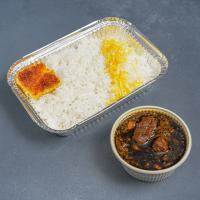 چلو خورشت قورمه سبزی