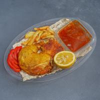 خوراک مرغ سرخ شده ران