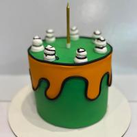 کیک کارتونی استوانه ای