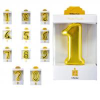 شمع عددی لاکچری طلایی